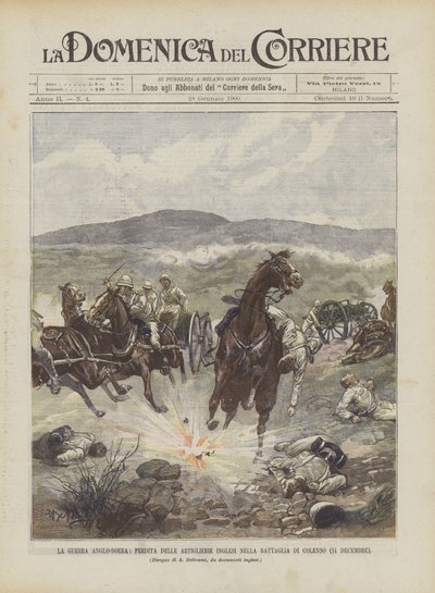 Anglo-boerkrigen, tab af britisk artilleri i slaget ved Colenso (14. december) af Achille Beltrame