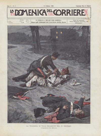 Tragedien om Villa Bellocchi den 29. januar af Achille Beltrame