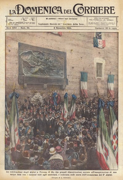 Alpini-fest i Verona af Achille Beltrame