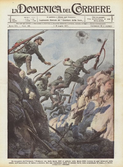 Erobringen af ​​Ortigara af Achille Beltrame
