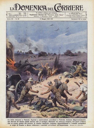 Kampen omkring Tobruk af Achille Beltrame