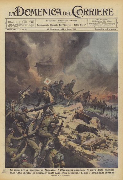 Kampen om besiddelse af Nanjing af Achille Beltrame