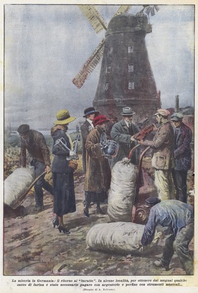 Elendighed i Tyskland, tilbagevenden til byttehandel af Achille Beltrame