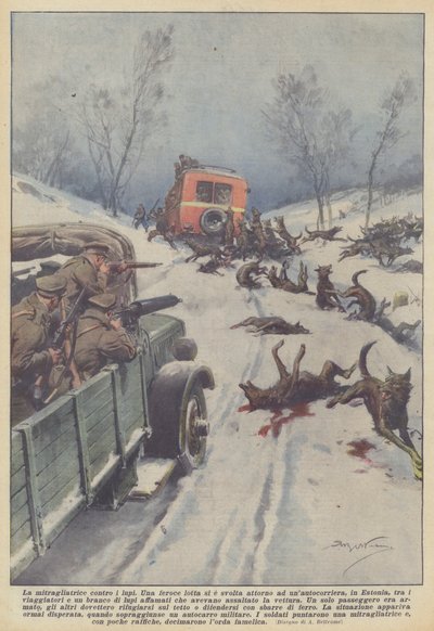 Maskingeværet mod ulve af Achille Beltrame