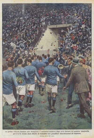 Den første italienske sejr ved OL af Achille Beltrame