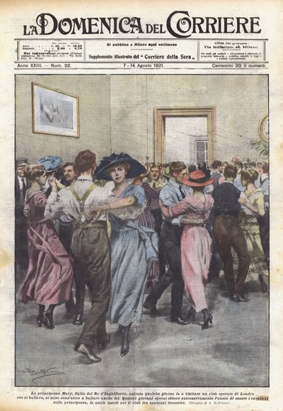 Prinsesse Mary, datter af kongen af ​​England, kom for et par dage siden for at besøge en klub? af Achille Beltrame