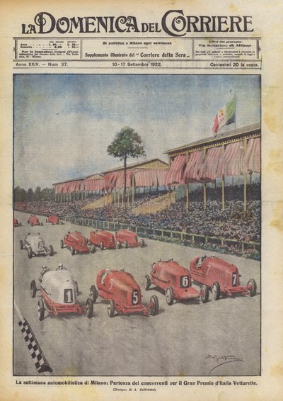 Milano Motor Week, afgang for konkurrenterne til det italienske Vetturette Grand Prix af Achille Beltrame