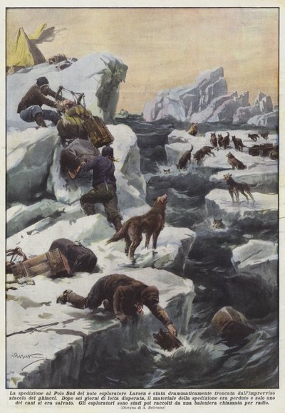 Er Larsens ekspedition til Sydpolen blevet dramatisk afkortet? af Achille Beltrame