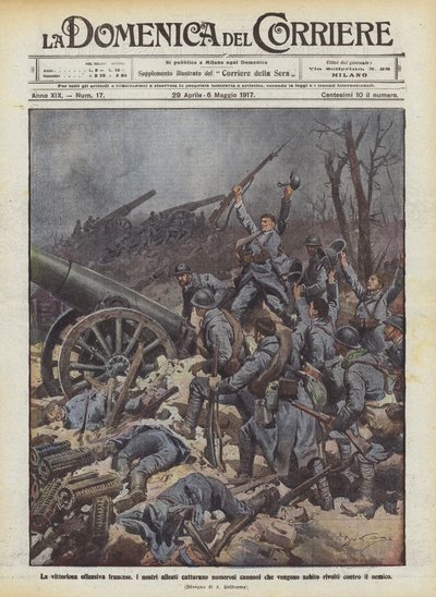 Den sejrrige franske offensiv af Achille Beltrame