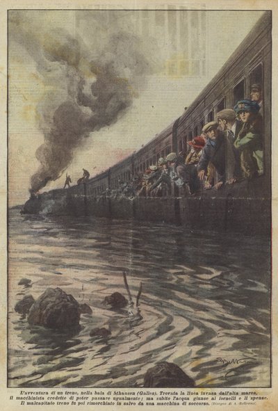 Et togeventyr i Sthansen Bay (Wales) af Achille Beltrame