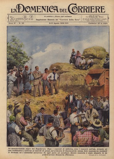 Karakteristiske Dopolavoro festivaler af Achille Beltrame