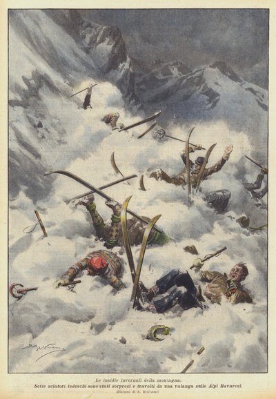 Bjergets vinter faldgruber af Achille Beltrame