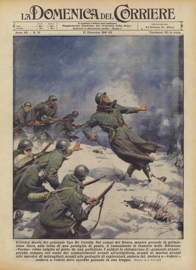 General Ugo De Carolis heroiske død af Achille Beltrame