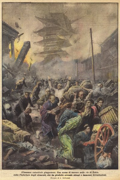 Limmane japansk katastrofe af Achille Beltrame