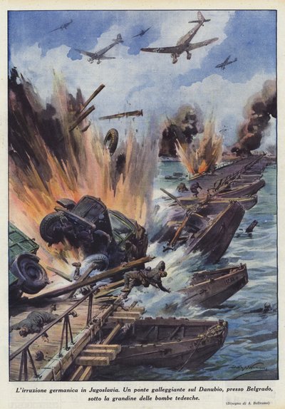 Den germanske invasion af Jugoslavien af Achille Beltrame