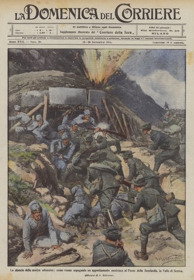 Vores offensiver havde en østrigsk post ved Passo della ? af Achille Beltrame