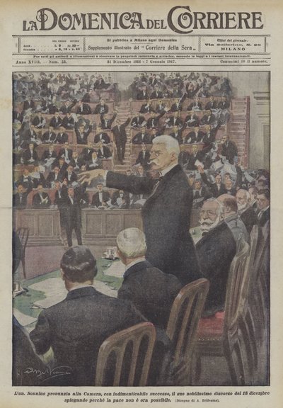 Lon Sonnino holdt sin meget ædle tale om ? af Achille Beltrame