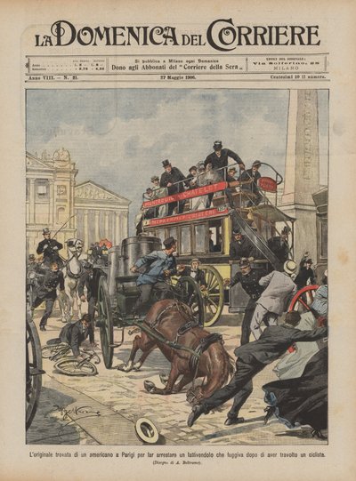 Det originale stunt, som en amerikaner lavede i Paris for at anholde en butiksejer, der bagefter stak af? af Achille Beltrame