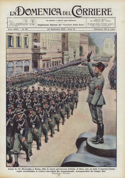 Italiens nye unge paraderer langs Via Nazionale i Rom af Achille Beltrame