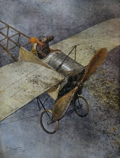 Mauvaises fly styrter ned efter at være blevet ramt af sværme af græshopper, nær Madrid, Spanien, illustration af Achille Beltrame fra La Domenica del Corriere, 3. juni af Achille Beltrame