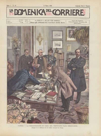Paris, husundersøgelse af parlamentsmedlem Paul Deroulede af Achille Beltrame