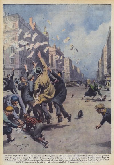 Det regner af pengesedler! af Achille Beltrame