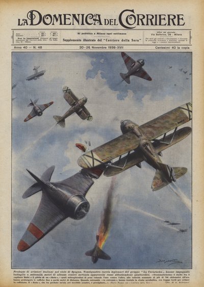 Italienske flyveres bedrifter på Spaniens himmel af Achille Beltrame
