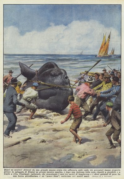 Næsten et monster! af Achille Beltrame