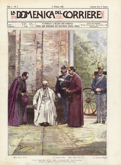 SS Leo XIII i Vatikanets haver af Achille Beltrame