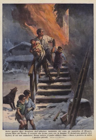 Red fire børn af Achille Beltrame