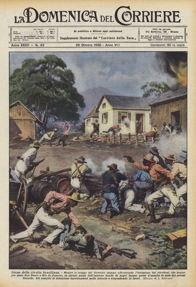 Scener fra den brasilianske opstand af Achille Beltrame