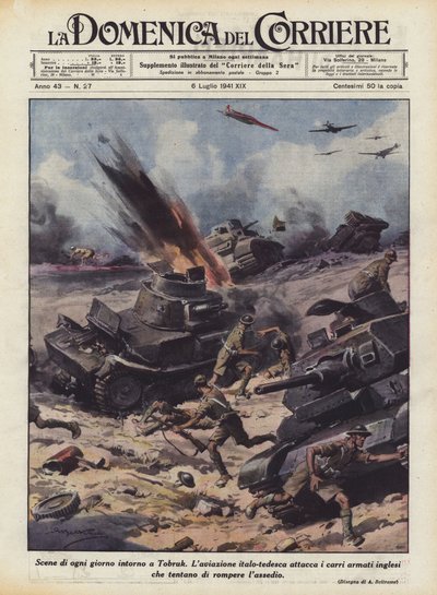Hver dag scener omkring Tobruk af Achille Beltrame