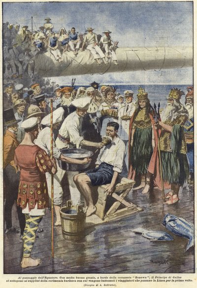 Ækvators passage af Achille Beltrame