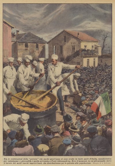 Blandt de polenta-fester, der blev afholdt i forskellige dele af Italien i år? af Achille Beltrame