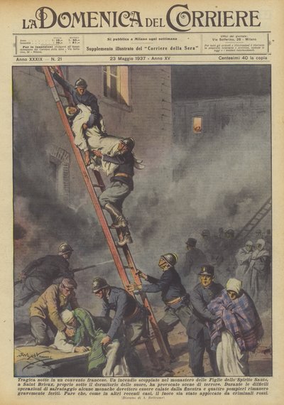 Tragisk nat i et fransk kloster af Achille Beltrame