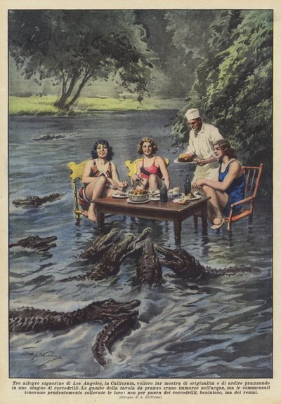 Ønskede tre muntre damer fra Los Angeles, Californien at vise originalitet og vovemod? af Achille Beltrame