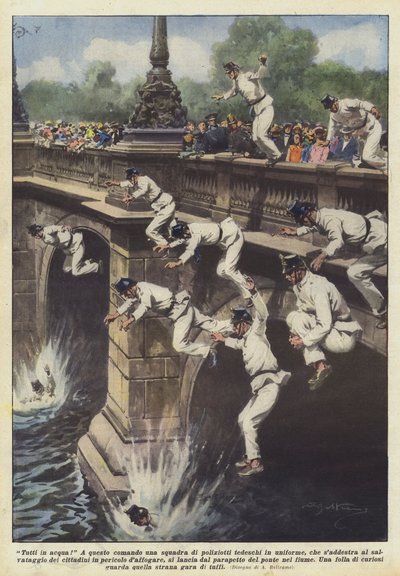 Alle i vandet! af Achille Beltrame