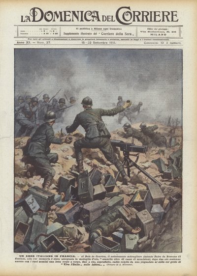 En italiensk helt i Frankrig af Achille Beltrame