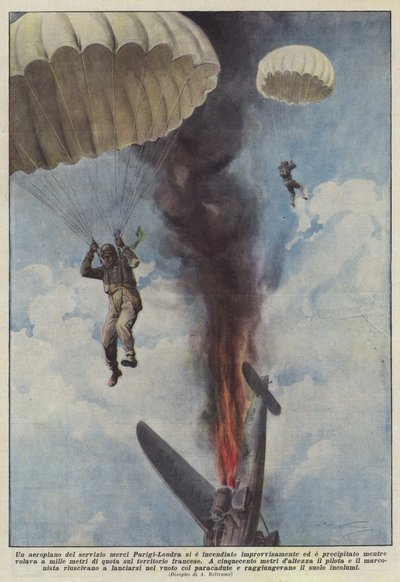 Brændte et Paris-London fragtfly pludselig i brand og styrtede ned? af Achille Beltrame