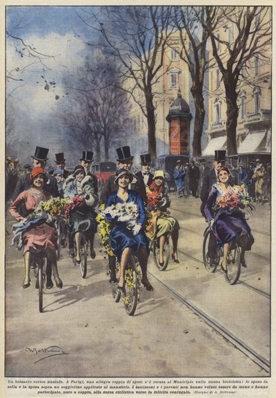 Et bizart bryllupsoptog af Achille Beltrame