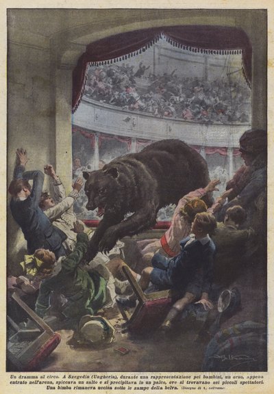 Et cirkusdrama af Achille Beltrame