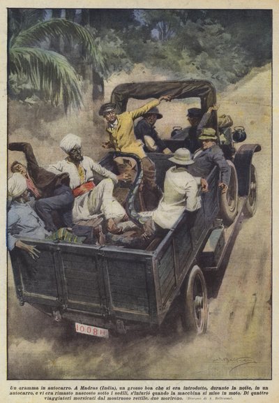 Et drama i en lastbil af Achille Beltrame