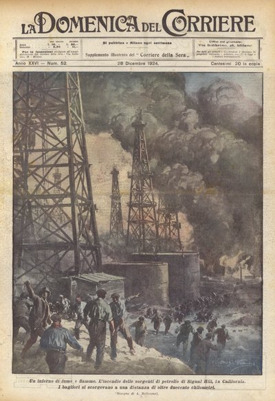 Et inferno af røg og flammer af Achille Beltrame