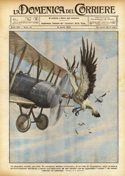 Et enestående sammenstød på himlen af Achille Beltrame