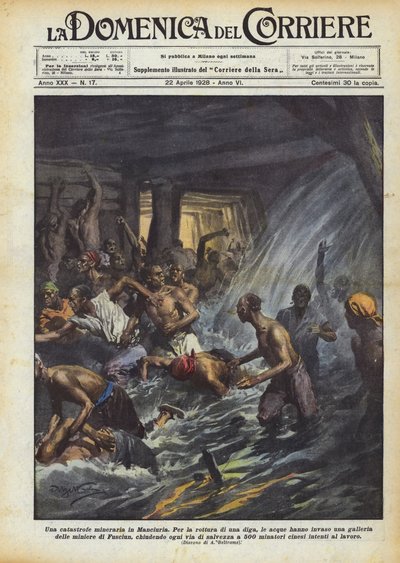 En minekatastrofe i Manchuriet af Achille Beltrame