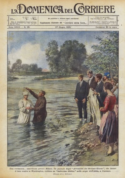 En amerikansk ceremoni i Milano af Achille Beltrame