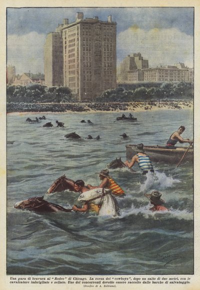 En bravourkonkurrence ved Chicago Rodeo af Achille Beltrame