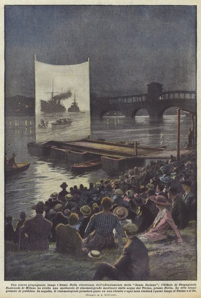 En ny propaganda langs floderne af Achille Beltrame