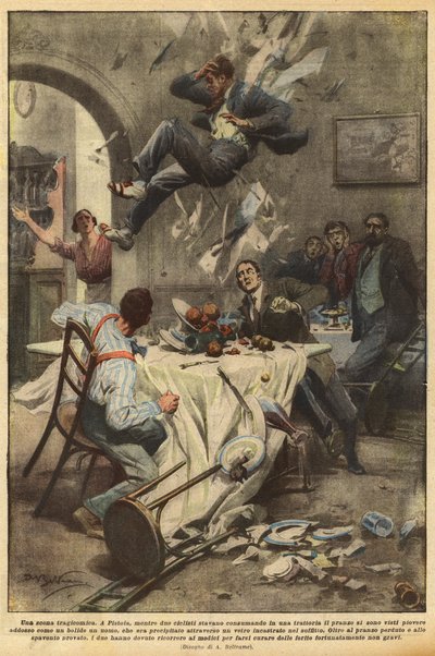 En tragikomisk scene af Achille Beltrame