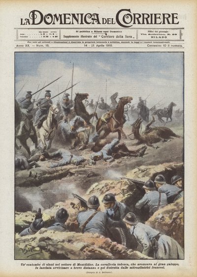 En katombe af Uhlans i Montdidier-sektoren af Achille Beltrame